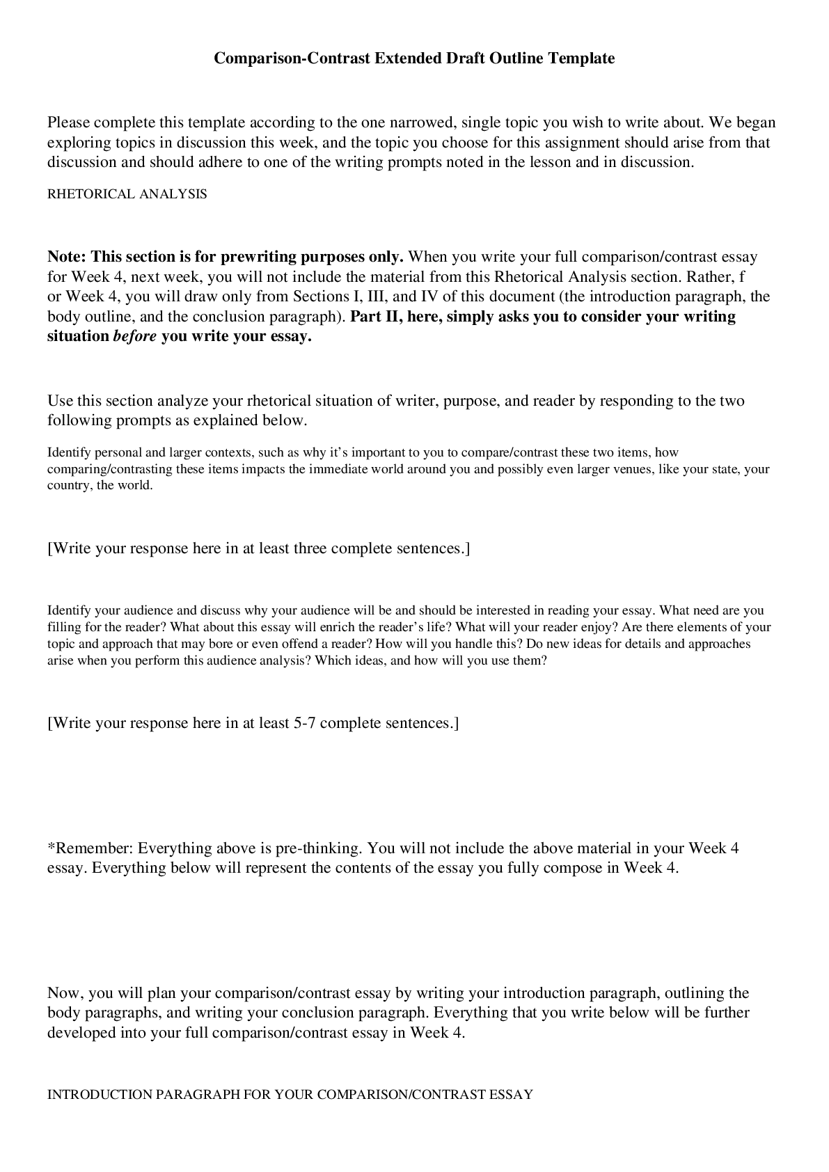 Preview image for ENG147 Week 3 Comparison-Contrast Extended Draft Outline Template